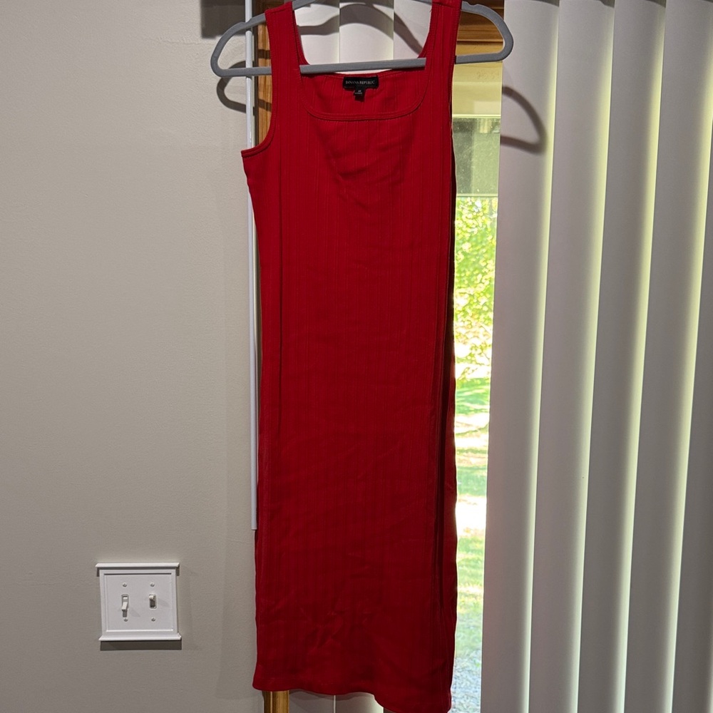 Banana Republic Red Midi Dress